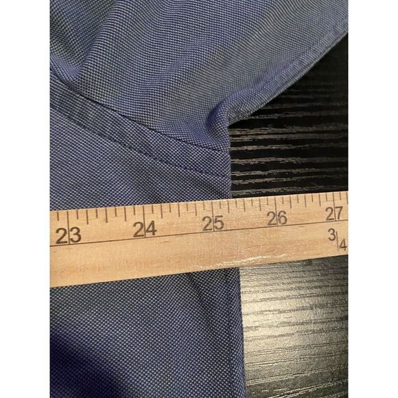 32 Bar Blues Mens XL Blue Long Sleeve Button Up Shirt Polyester Blend - Picture 5 of 7